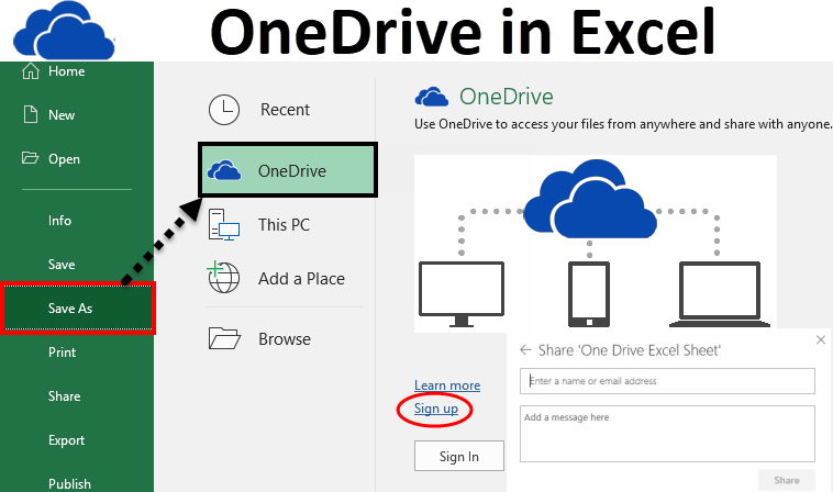 How To Save your Excel files to OneDrive in Excel