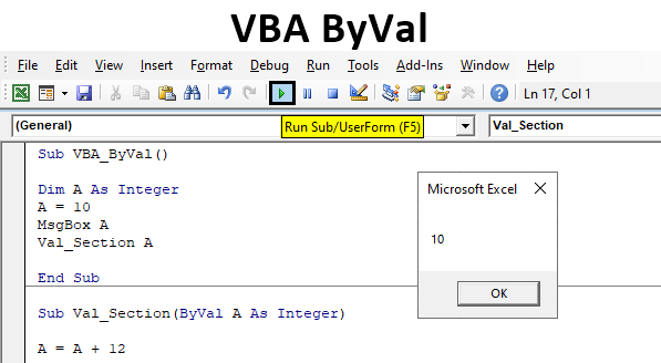 How To Use Excel VBA Macros - Byref And Byval