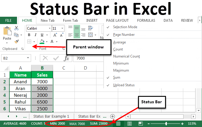 How to Customize Excel Status Bar In Excel