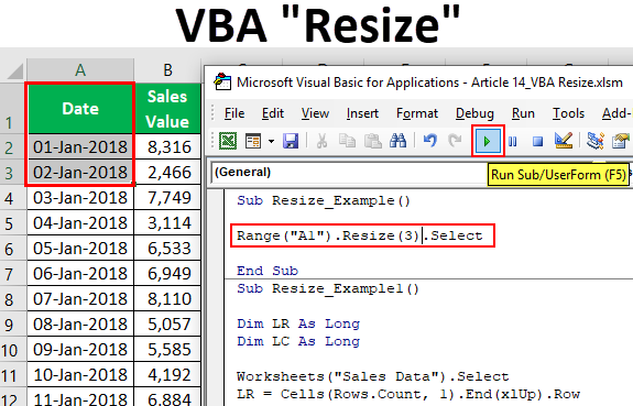 Vba Resize How To Use Resize Property In Excel Vba Programming Sexiezpicz Web Porn 2178