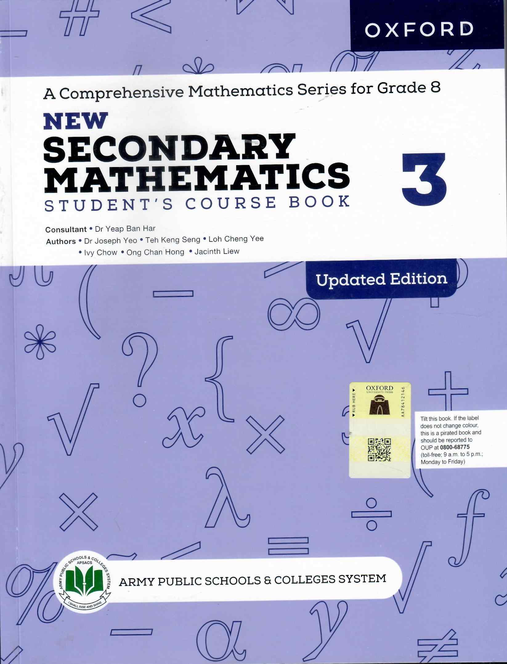 APSACS : New Secondary Mathematics 3 — Students' Course Book (Updated) (Class VIII)
