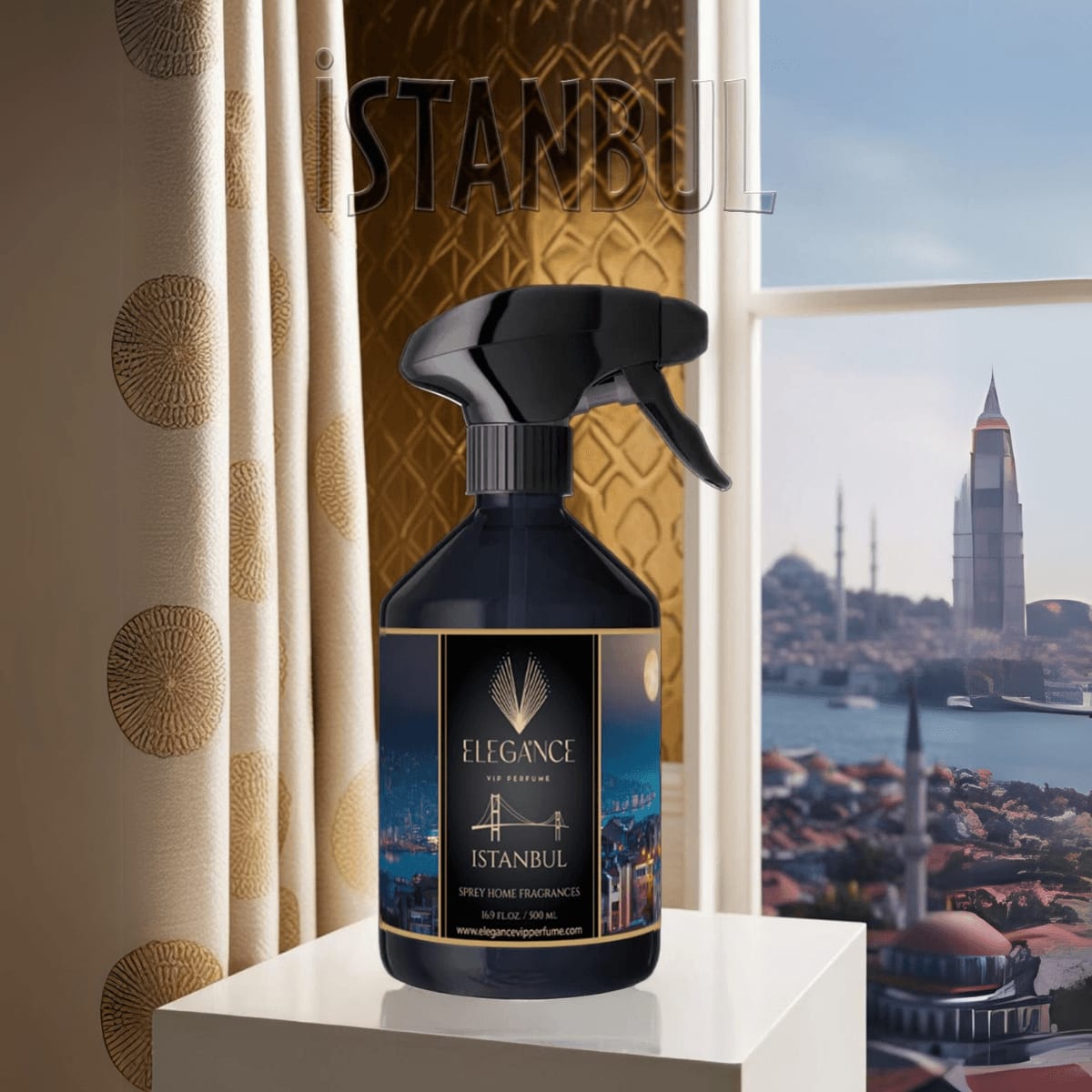 İstanbul Esintili Oda Spreyi 500 ml – Boğazın Büyüleyici Ferahlığı | Istanbul Elegance Home Fragrance