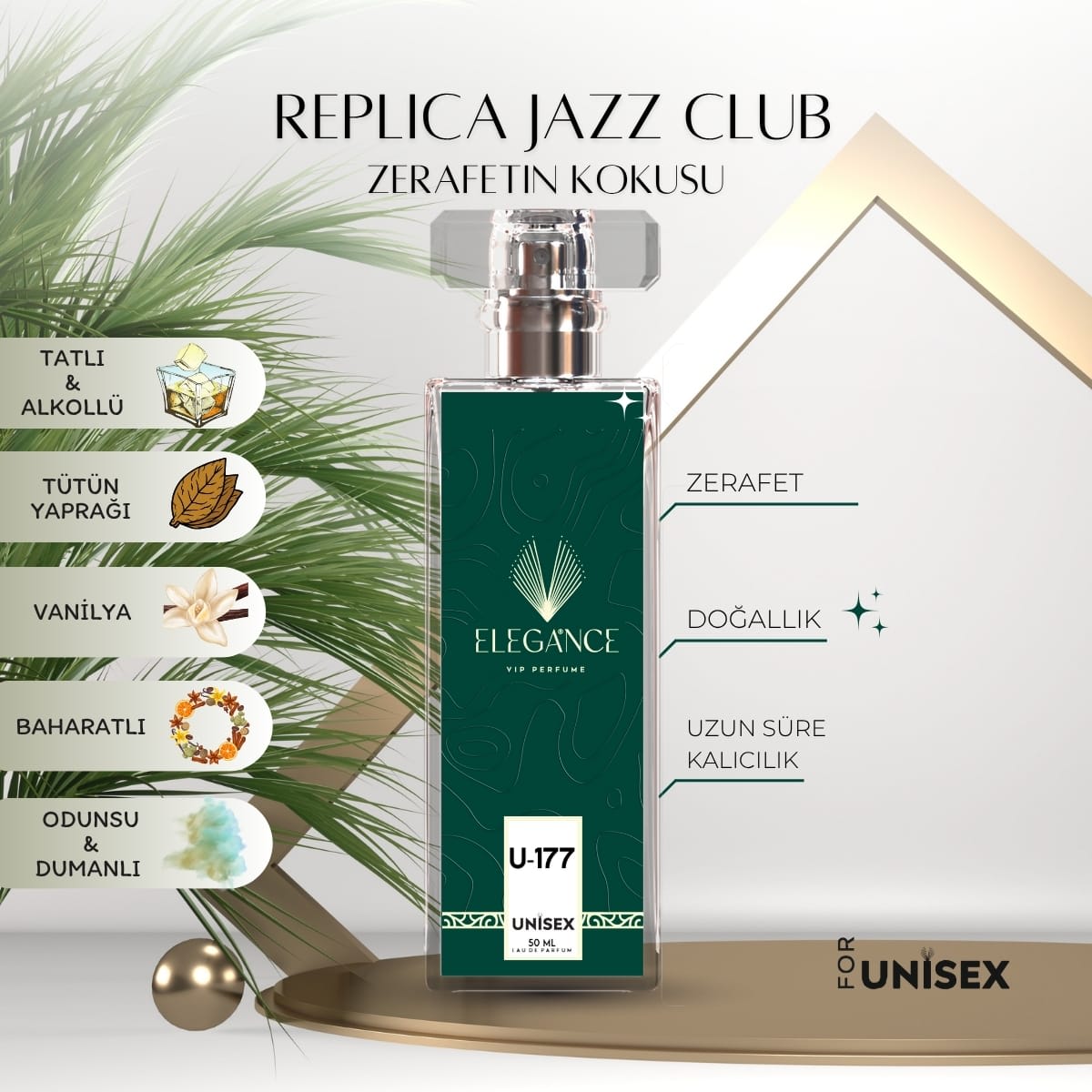 Jazz Club Edp 50 ml – Tütün ve Odunsu Unisex Parfümü (U-117)