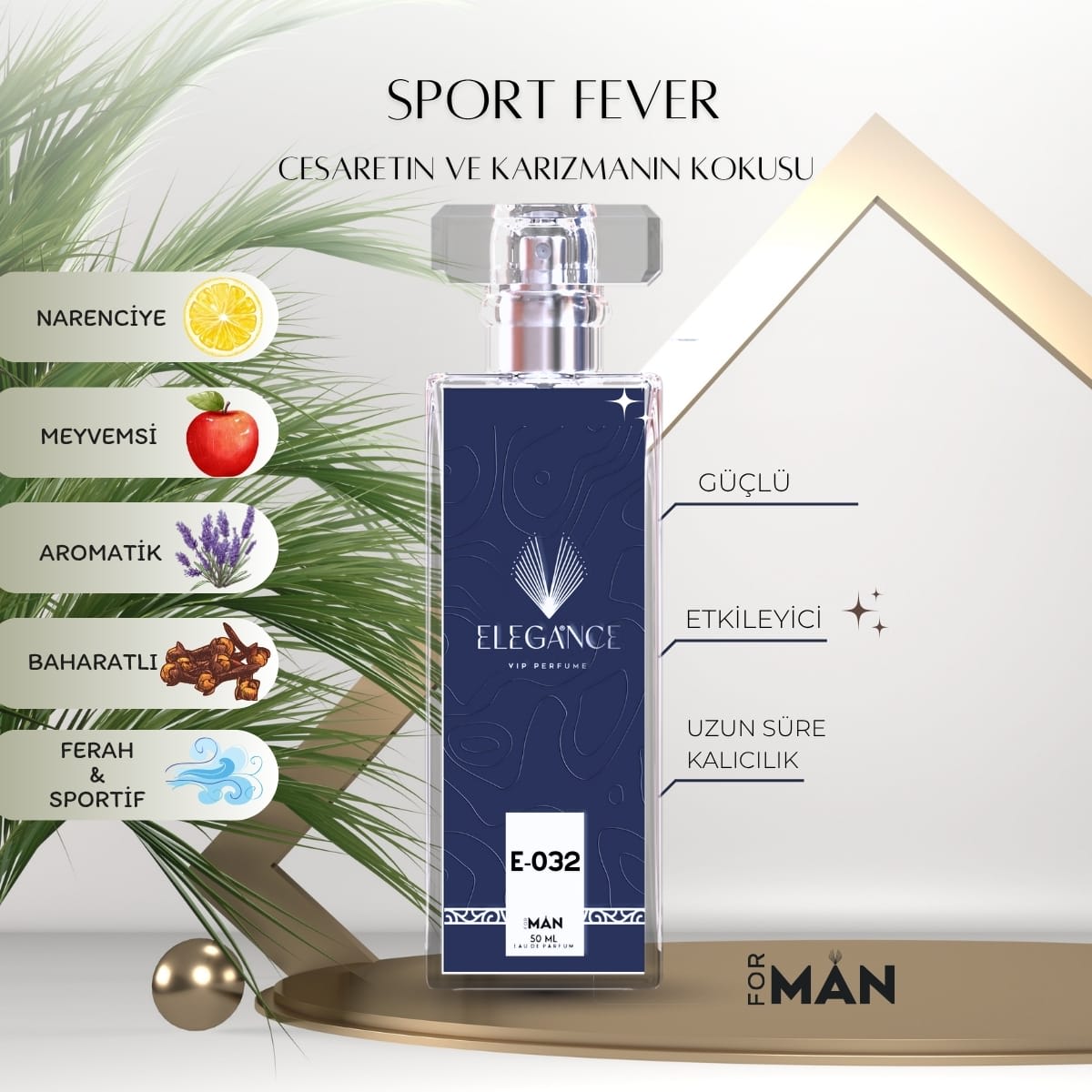 Sport Fever Edp 50 ml – Ferah ve Dinamik Erkek Parfümü (E-032)