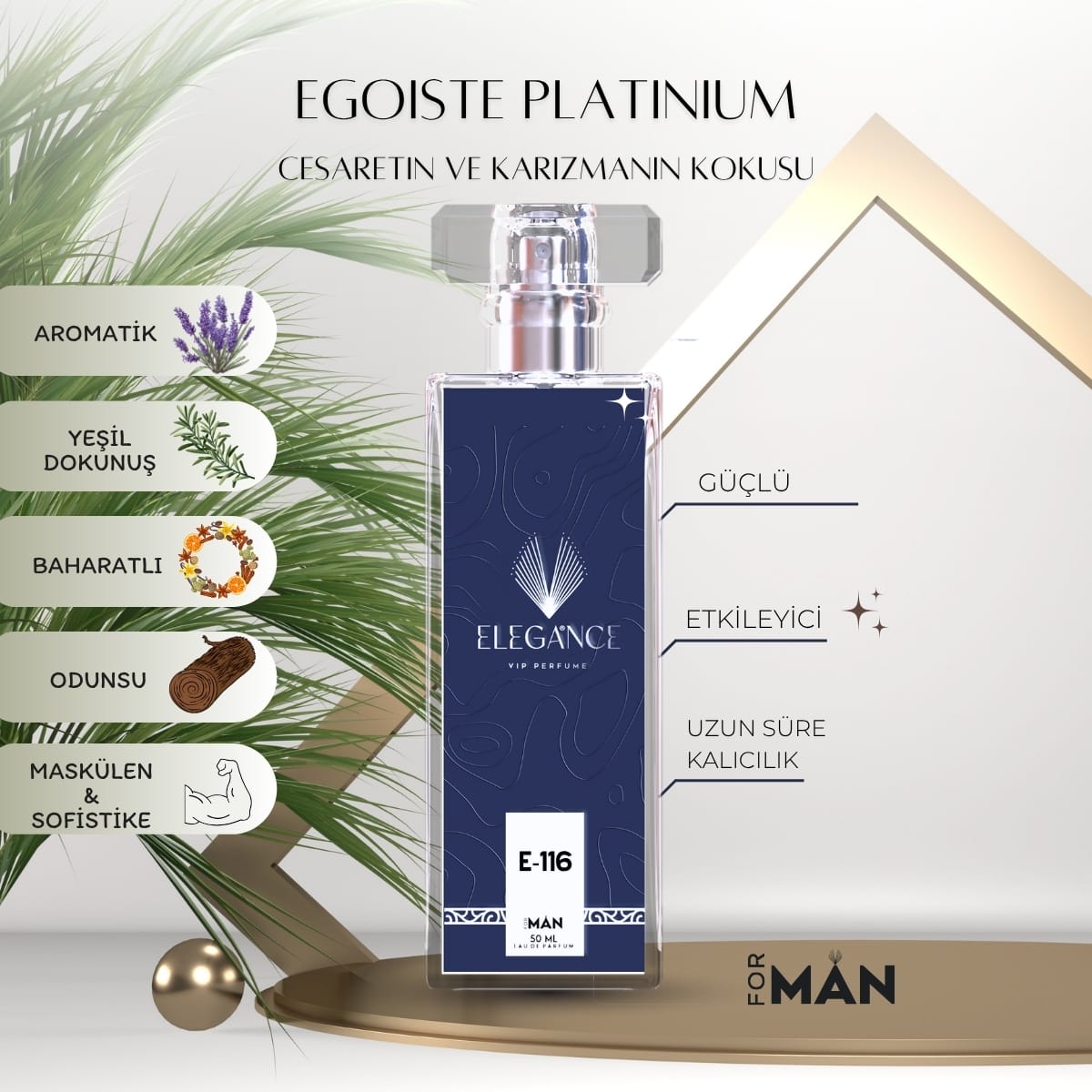 Egoiste Platinum Edp 50 ml – Odunsu ve Aromatik Erkek Parfümü (E-116)