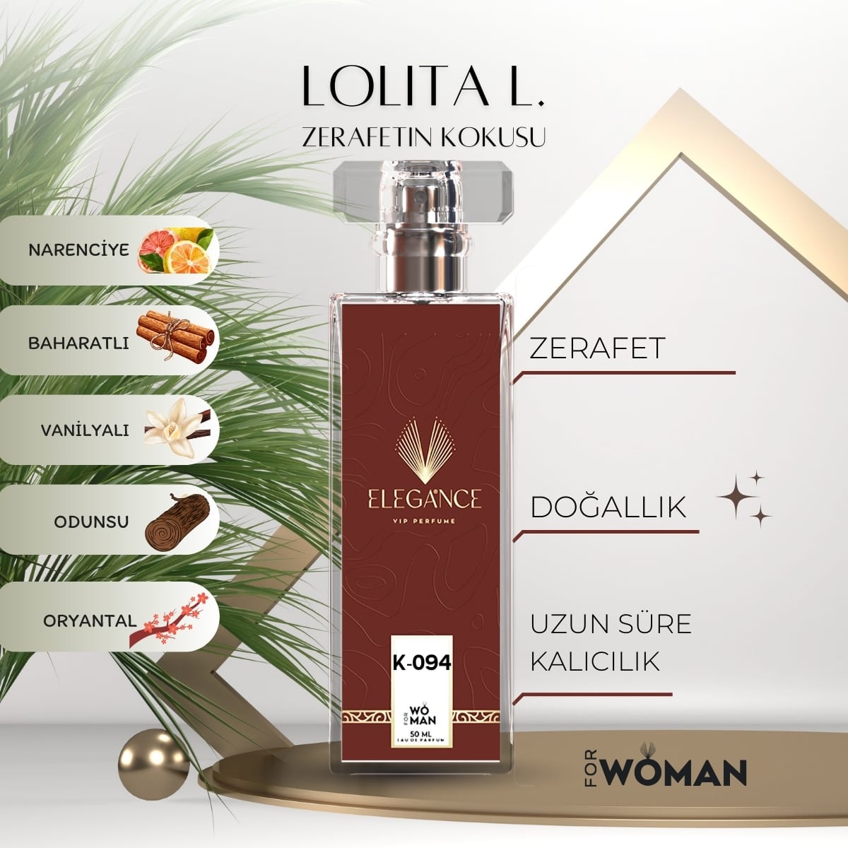 Lolita L. Edp 50 ml – Oryantal ve Narenciyeli Kadın Parfümü (K-094)