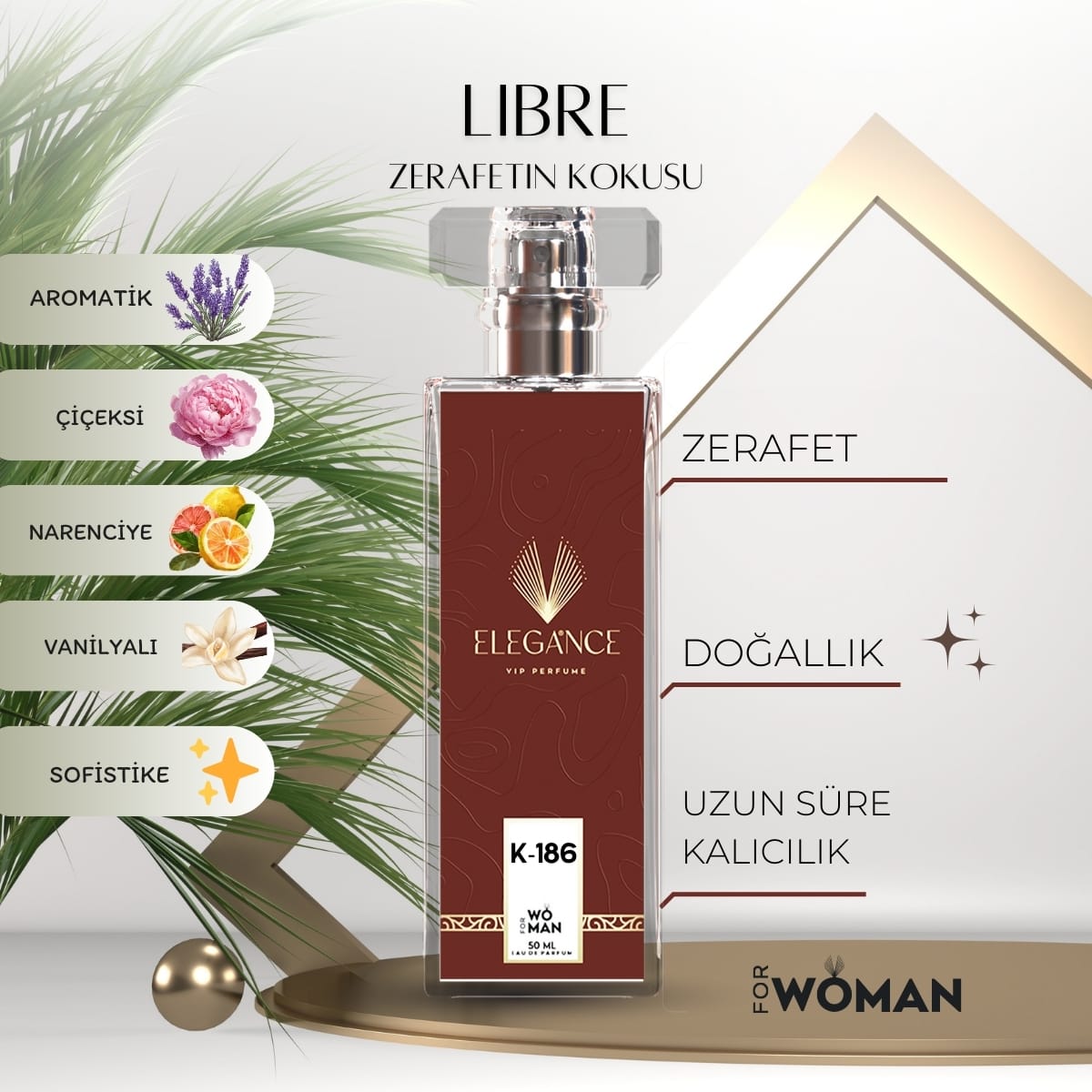 Libre Edp 50 ml – Çiçeksi ve Oryantal Kadın Parfümü (K-186)