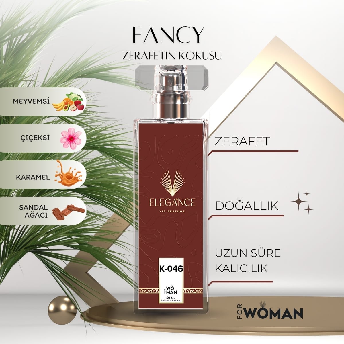 Fancy Edp 50 ml – Tatlı, Meyvemsi ve Oryantal Kadın Parfümü (K-046)