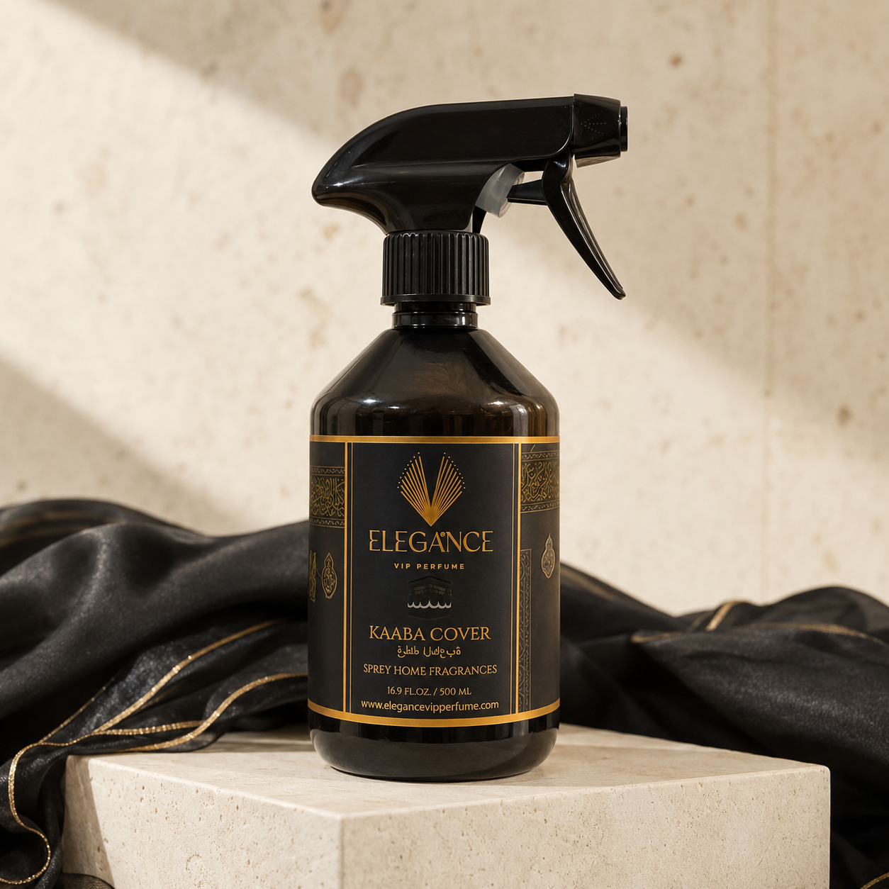 Kâbe Örtüsü Oda ve Ortam Kokusu Sprey 500 ml – Udlu, Oryantal ve Yüksek Performanslı Koku | Elegance Home Fragrance