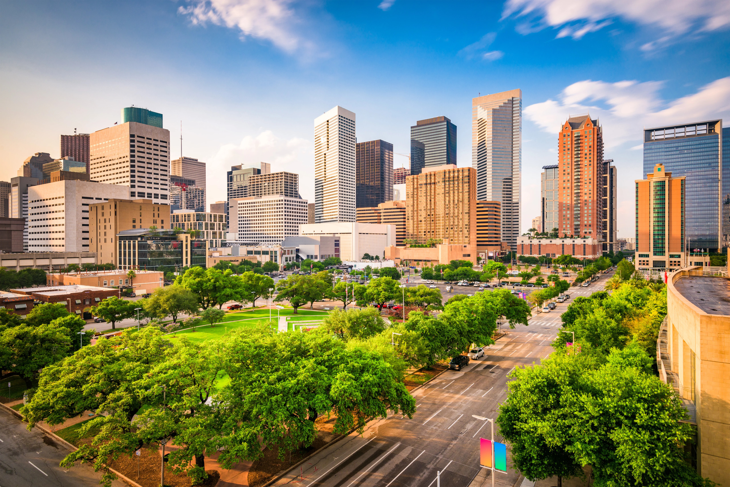 Discover the vibrant Houston, Texas downtown skyline - a symbol of the city's thriving business and financial community. Featured on the Orsak CPAs landing page, this hero image reflects our commitment to serving clients across Houston and beyond with trusted accounting, audit, tax, and advisory services.