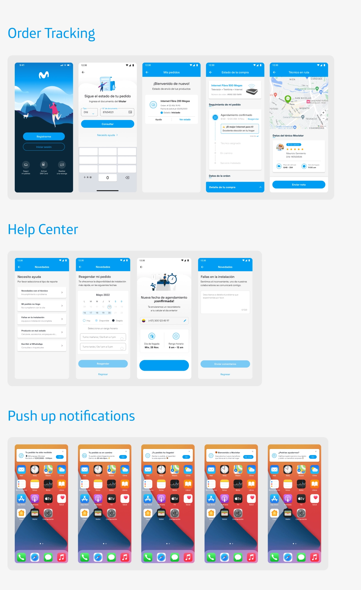 Final solution of the order tracking interface