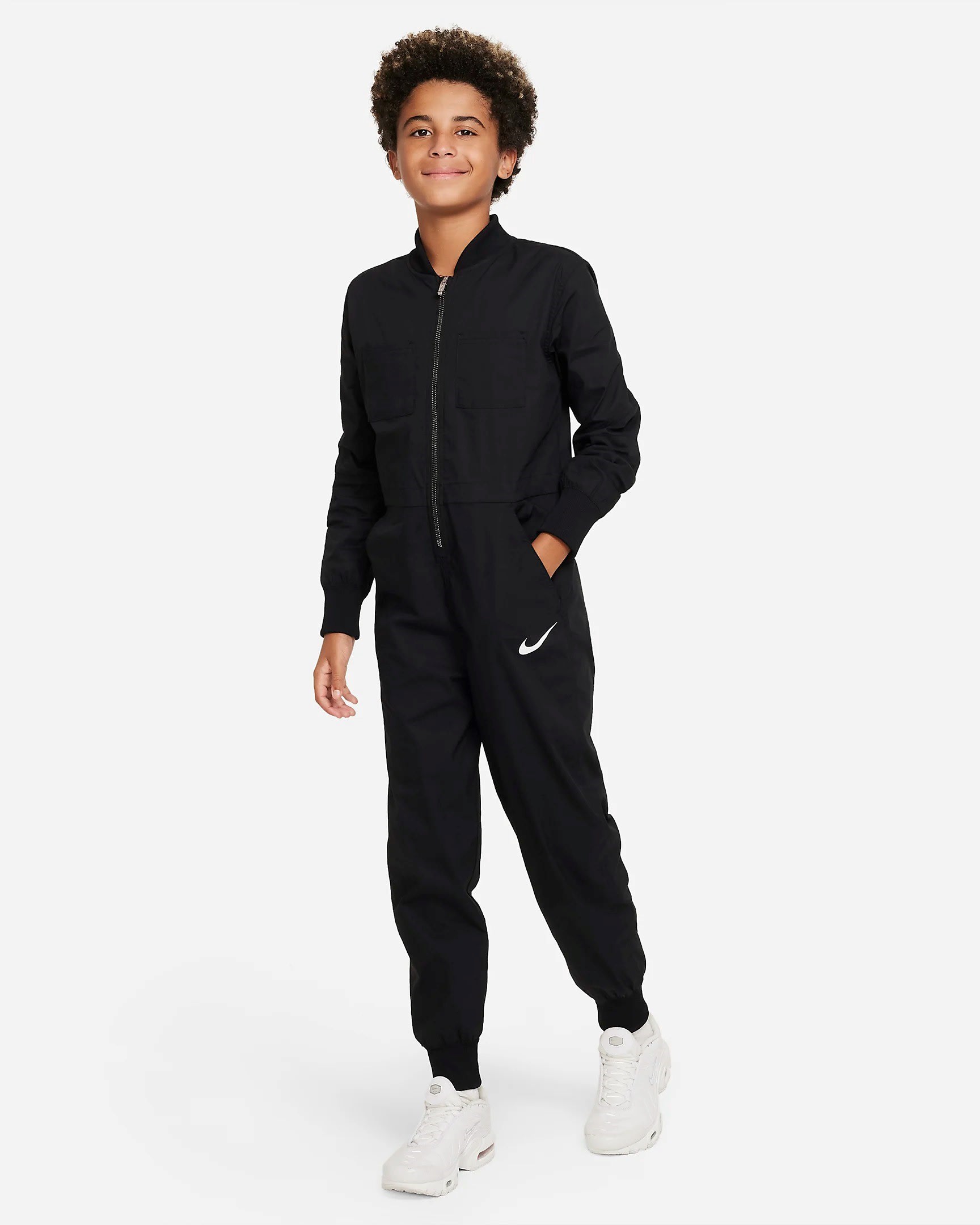 Nike ブラックオーバーオール SWOOSH サイズL