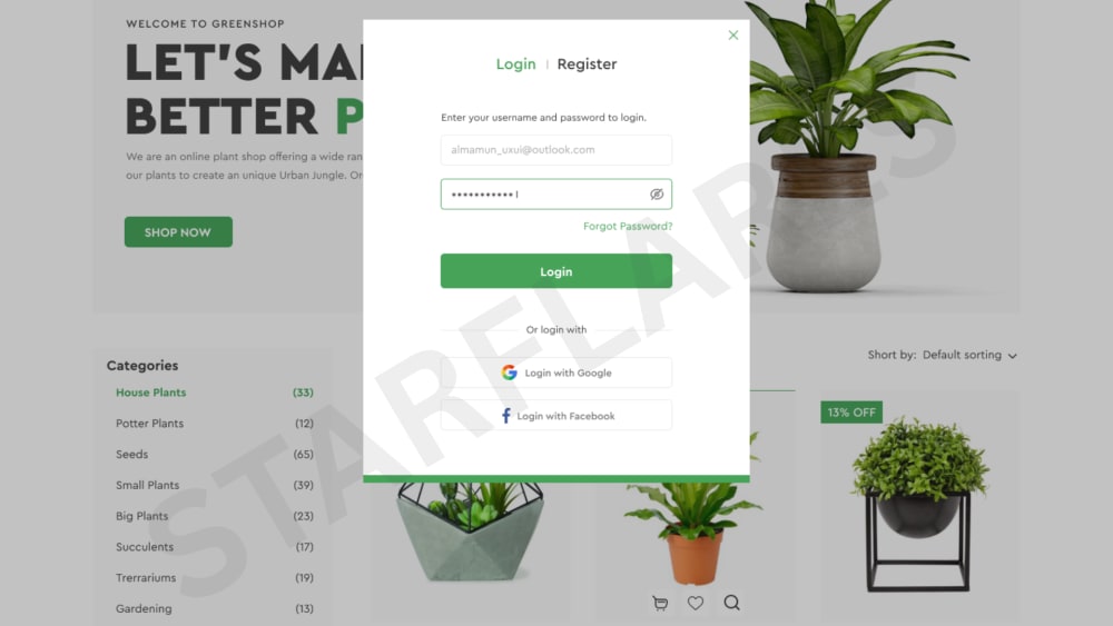 Green Shop - UI & UX Designs