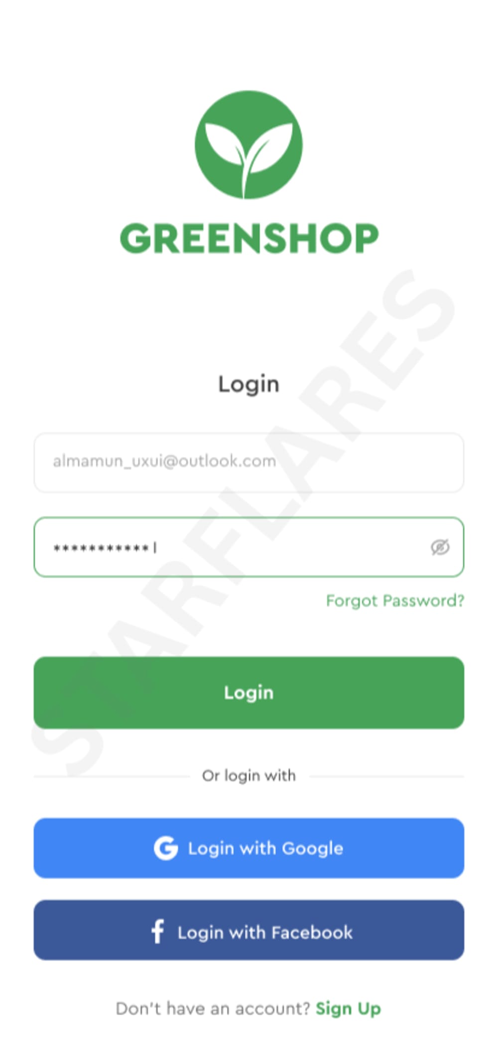 Green Shop - UI & UX Designs