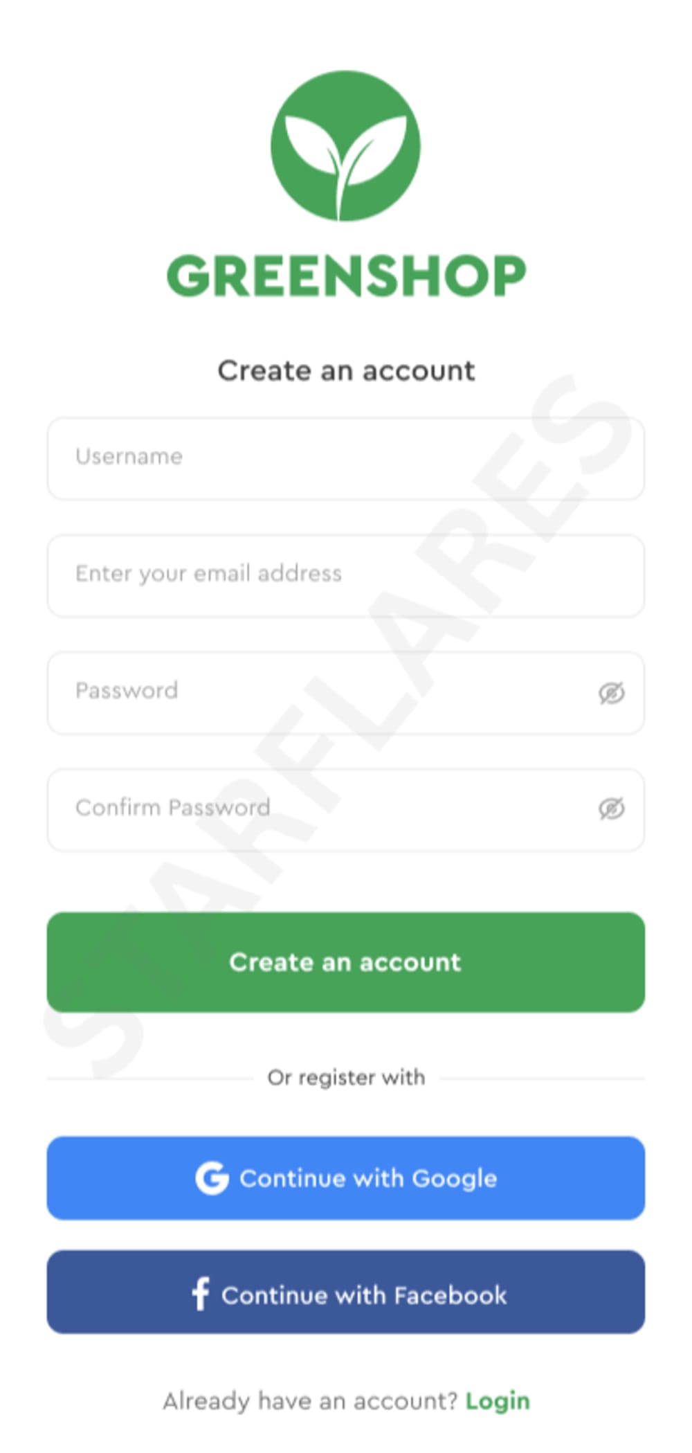 Green Shop - UI & UX Designs