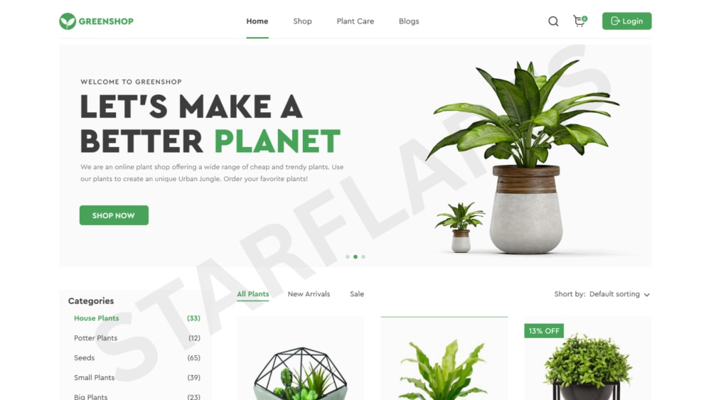 Green Shop - UI & UX Designs