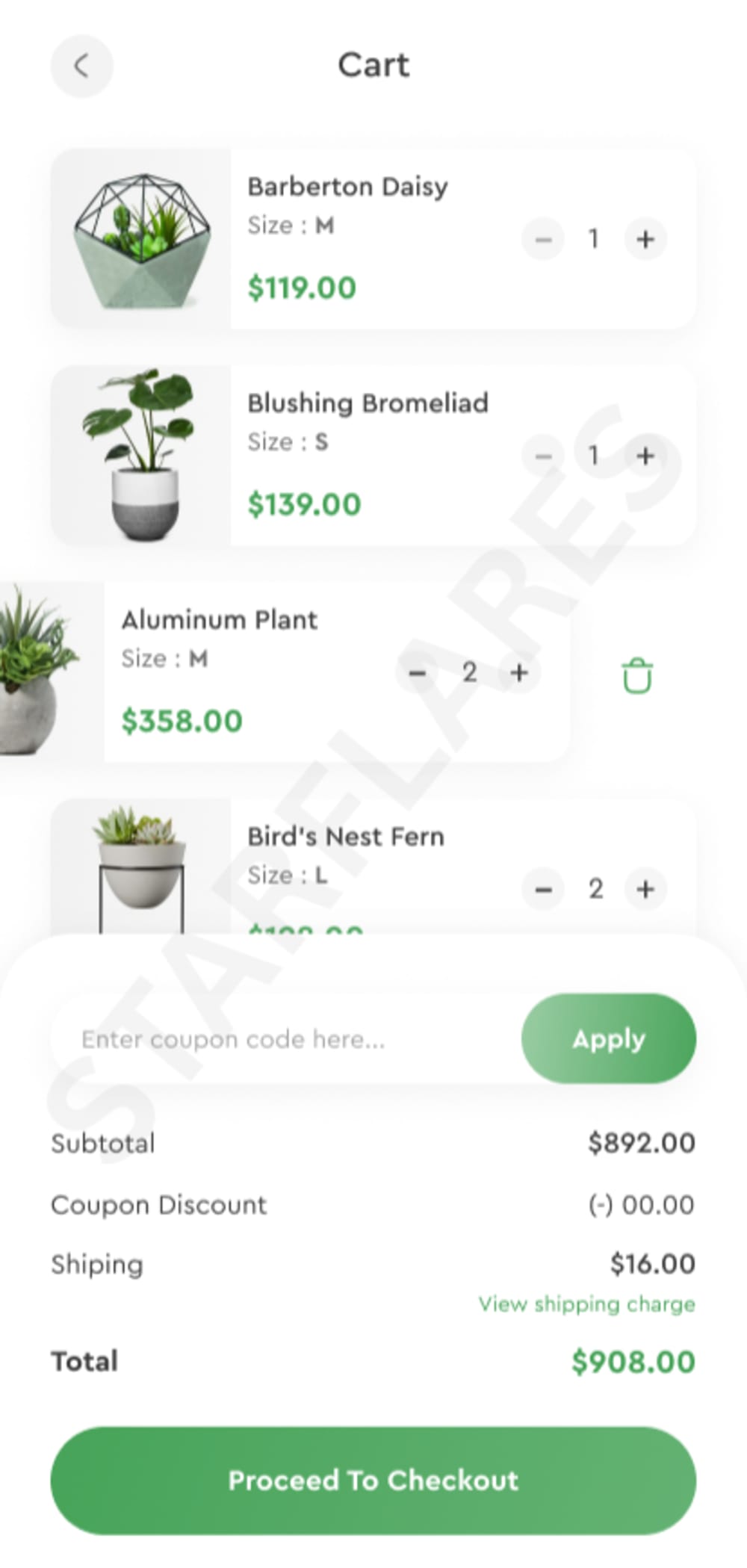 Green Shop - UI & UX Designs