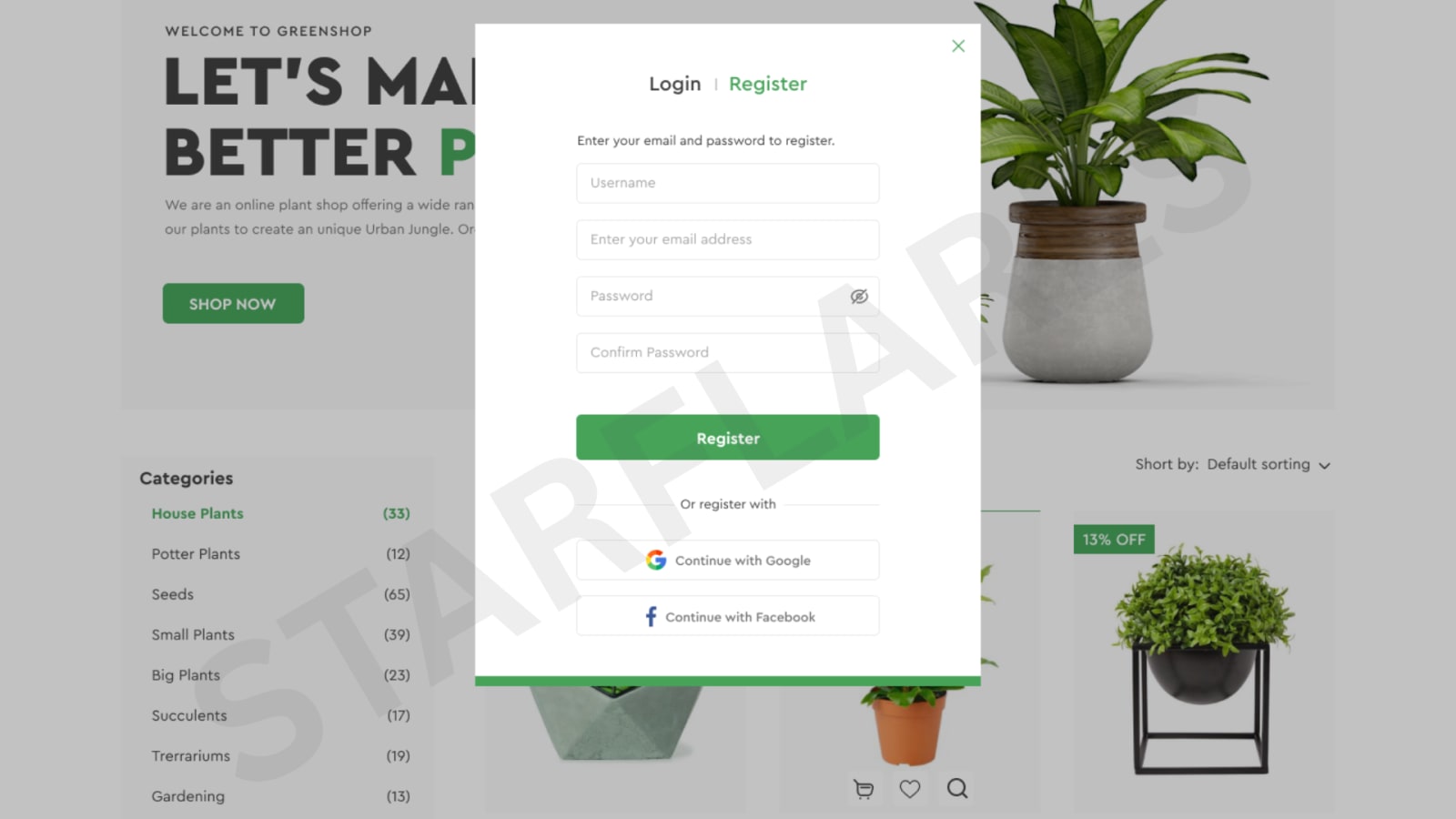 Green Shop - UI & UX Designs
