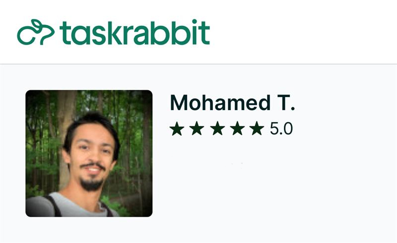 Five-star TaskRabbit customer reviews for Med Handyman Services in Hamilton, Ontario