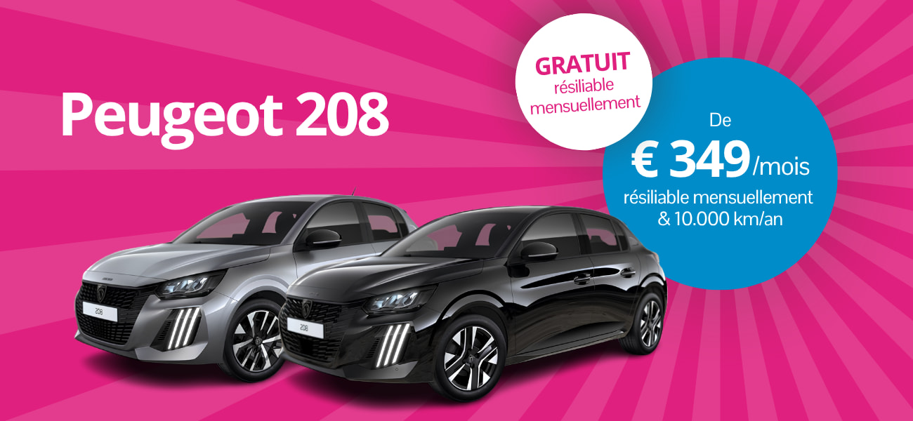 Peugeot 208 gratis maandelijks opzegbaar