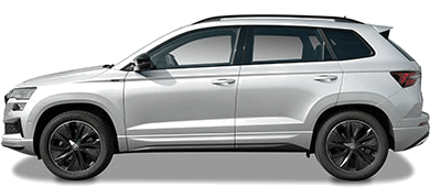Skoda Karoq leasen - side angle - DirectLease