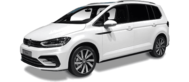 Volkswagen Touran 1.5 TSi Trendline DSG leasen - front angle - DirectLease