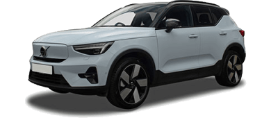 Volvo EX40 Twin Motor 300kW Plus Black Edition leasing - front angle - DirectLease