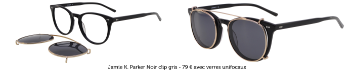 lunettes de vue avec clip solaire Jamie K. Parker by Direct Optic