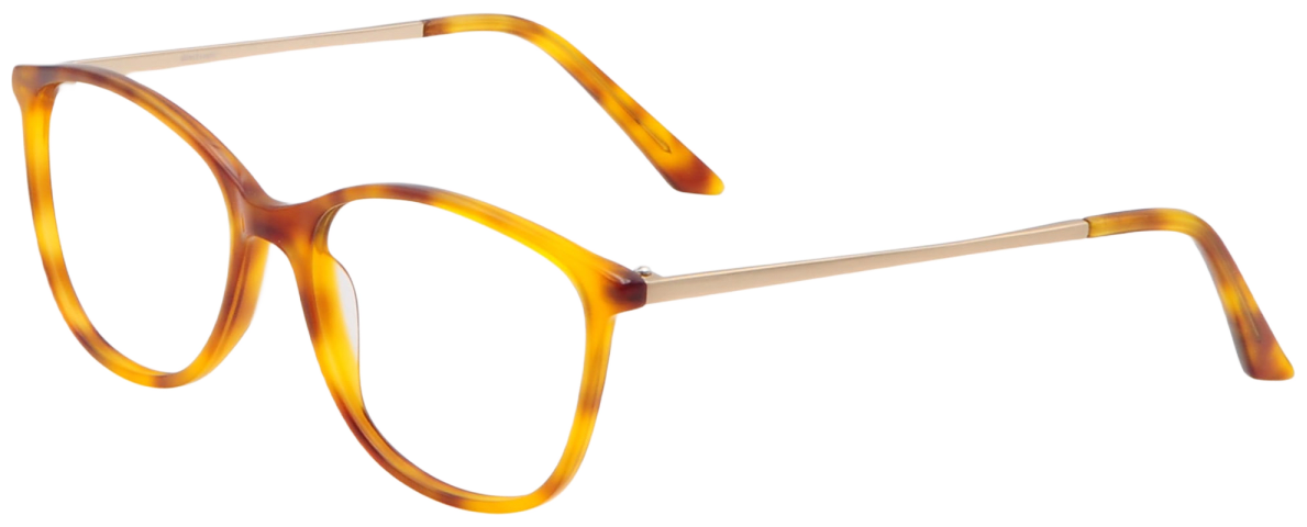 Lunettes De Soleil Vintage Charme - Monture Or Et écaille Jaune/orange - Verres Teintés Jaune Dégradés - Neuf Sans étiquette