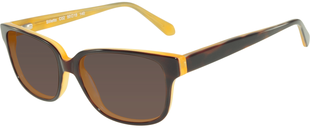 Montura Stiletto Sun Carey Y Amarillo Cristal - Gafas