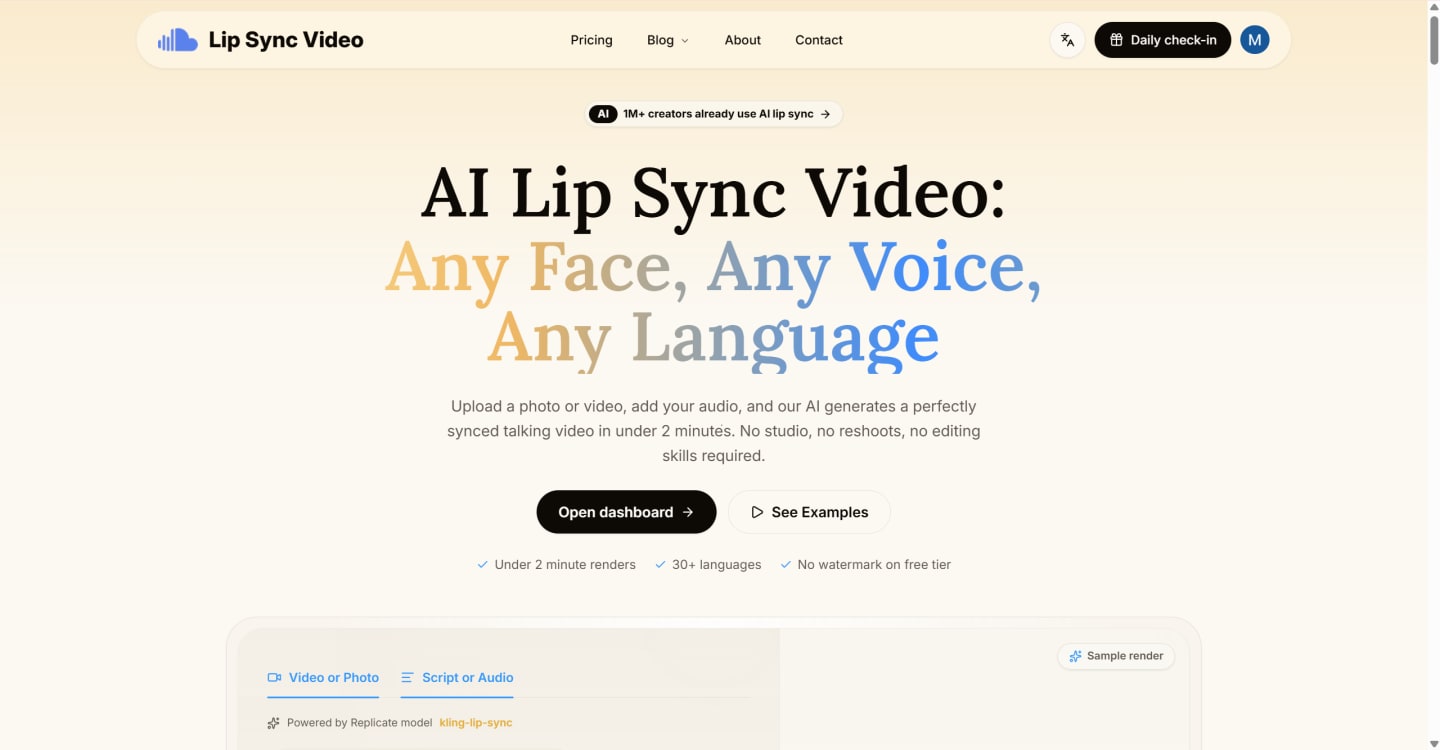 AI Lip Sync Video screenshot