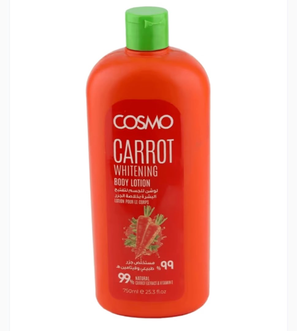 Carrot whitening body lotion