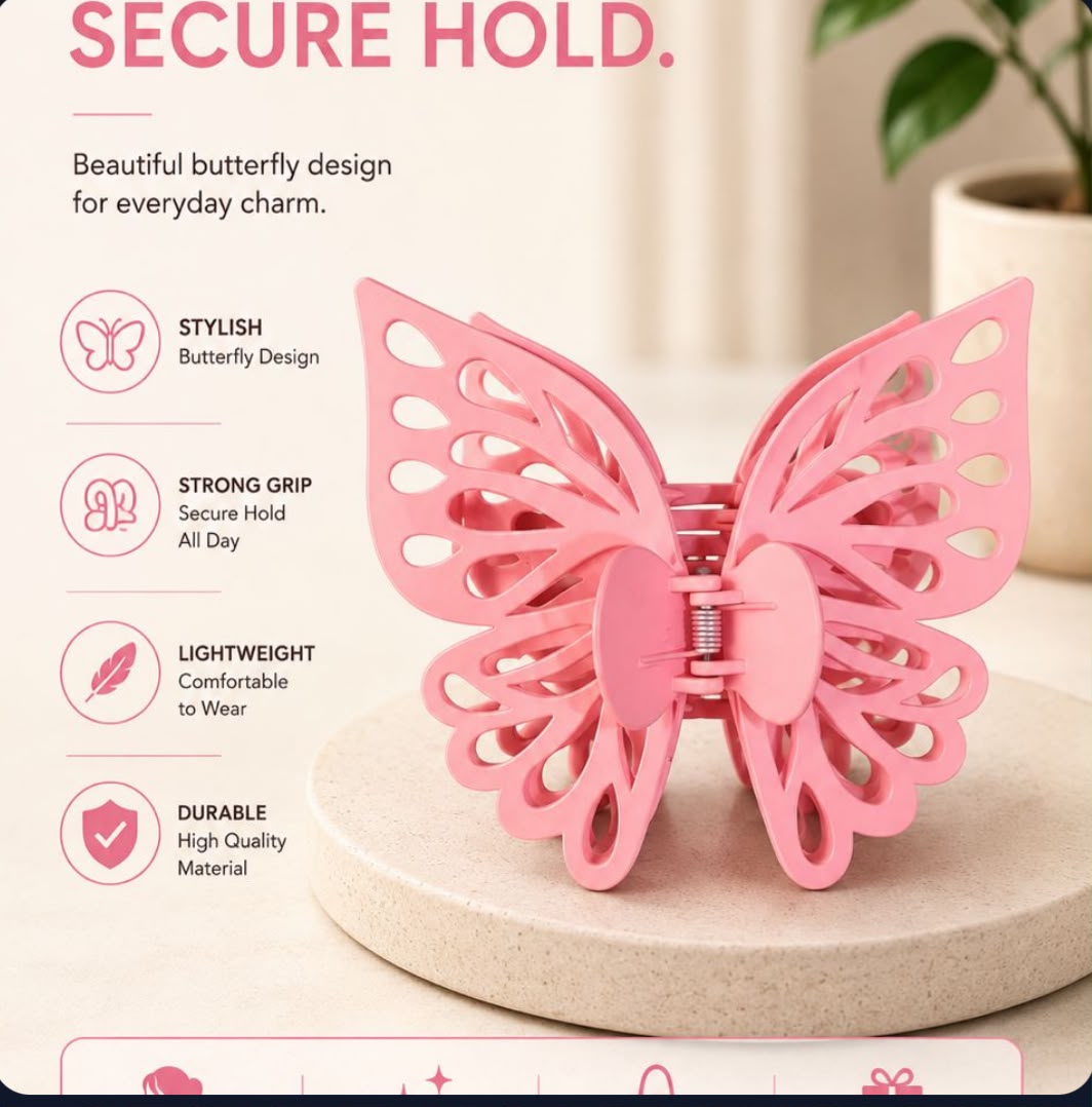 Butterfly hair clip