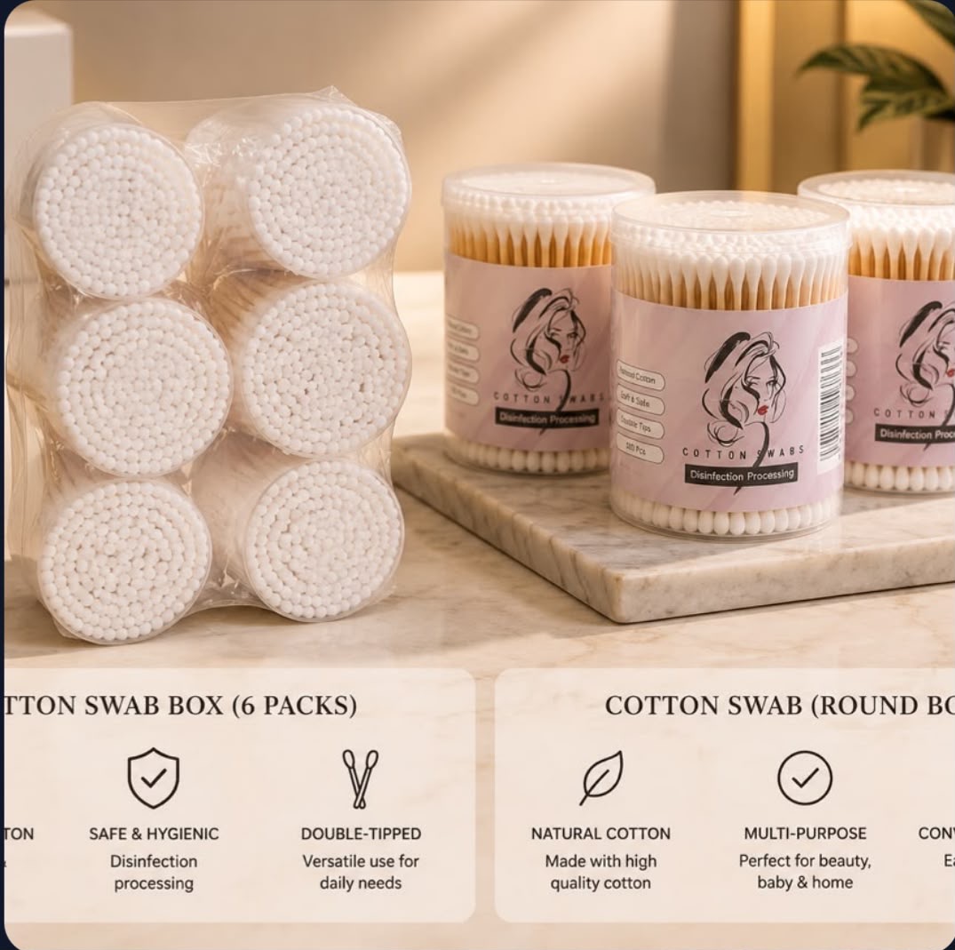 Cotton swab box