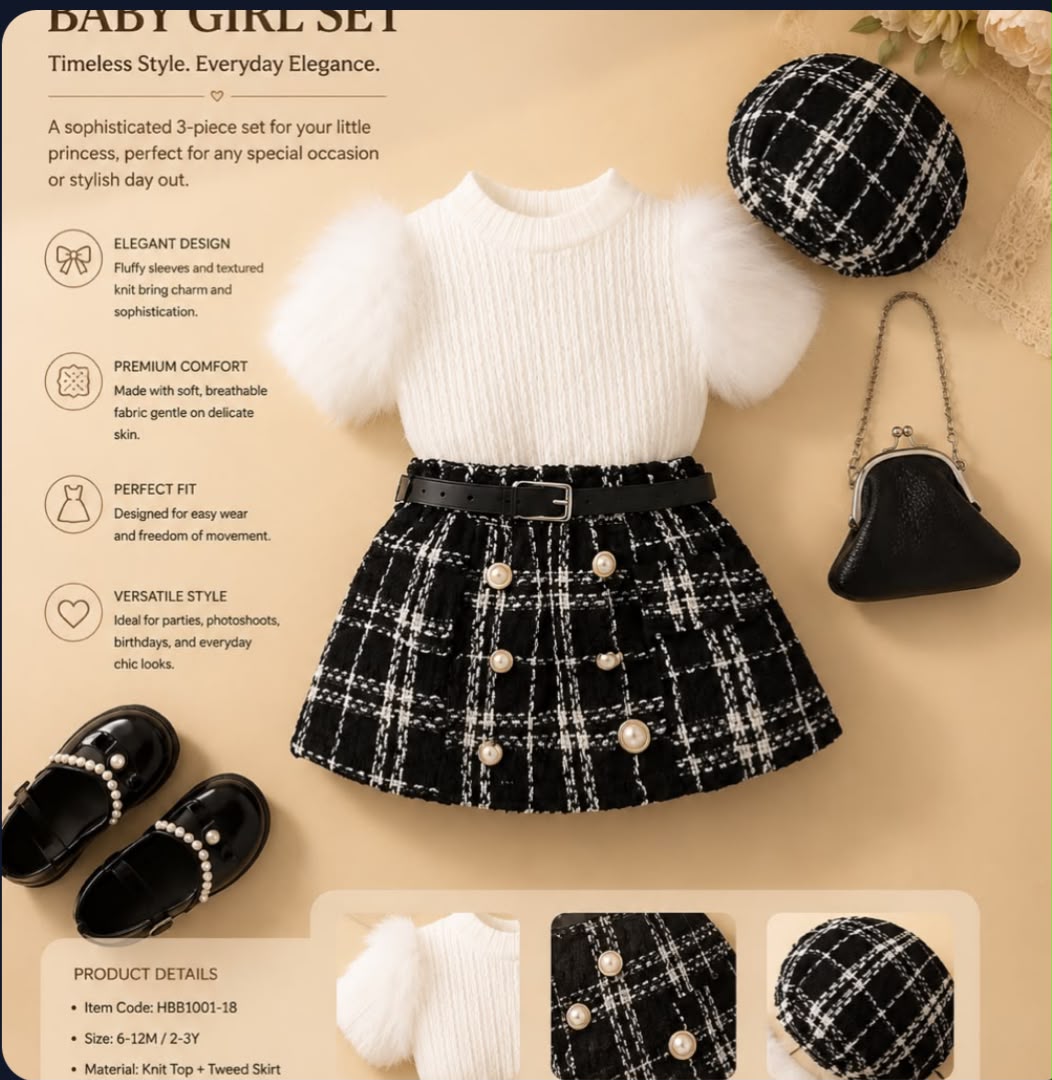Classic baby girl set