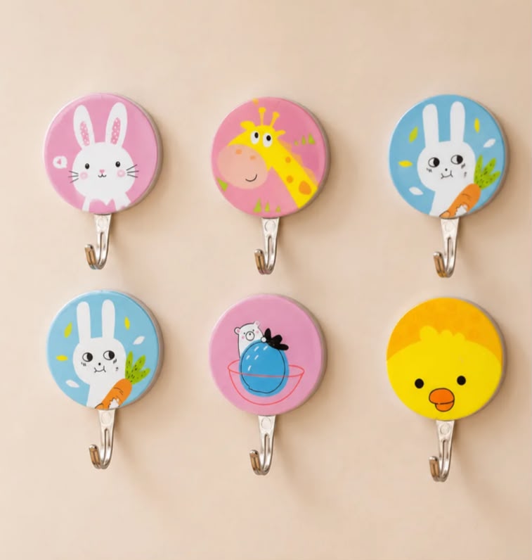 Adhesive  carton wall hooks (6 pcs)