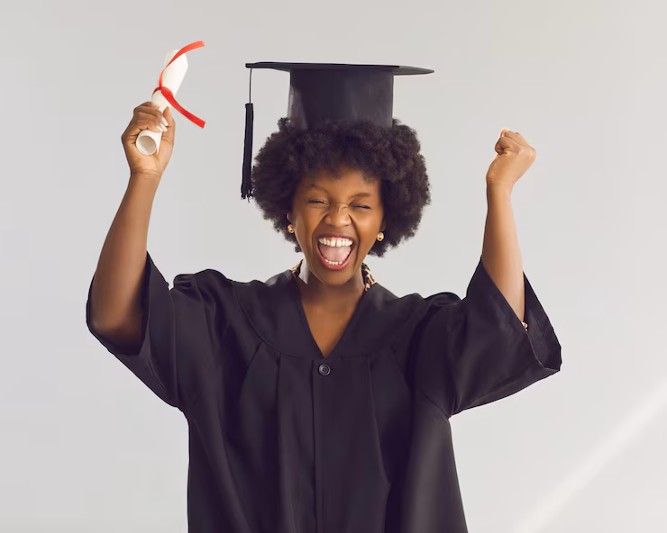 Happy students celebration