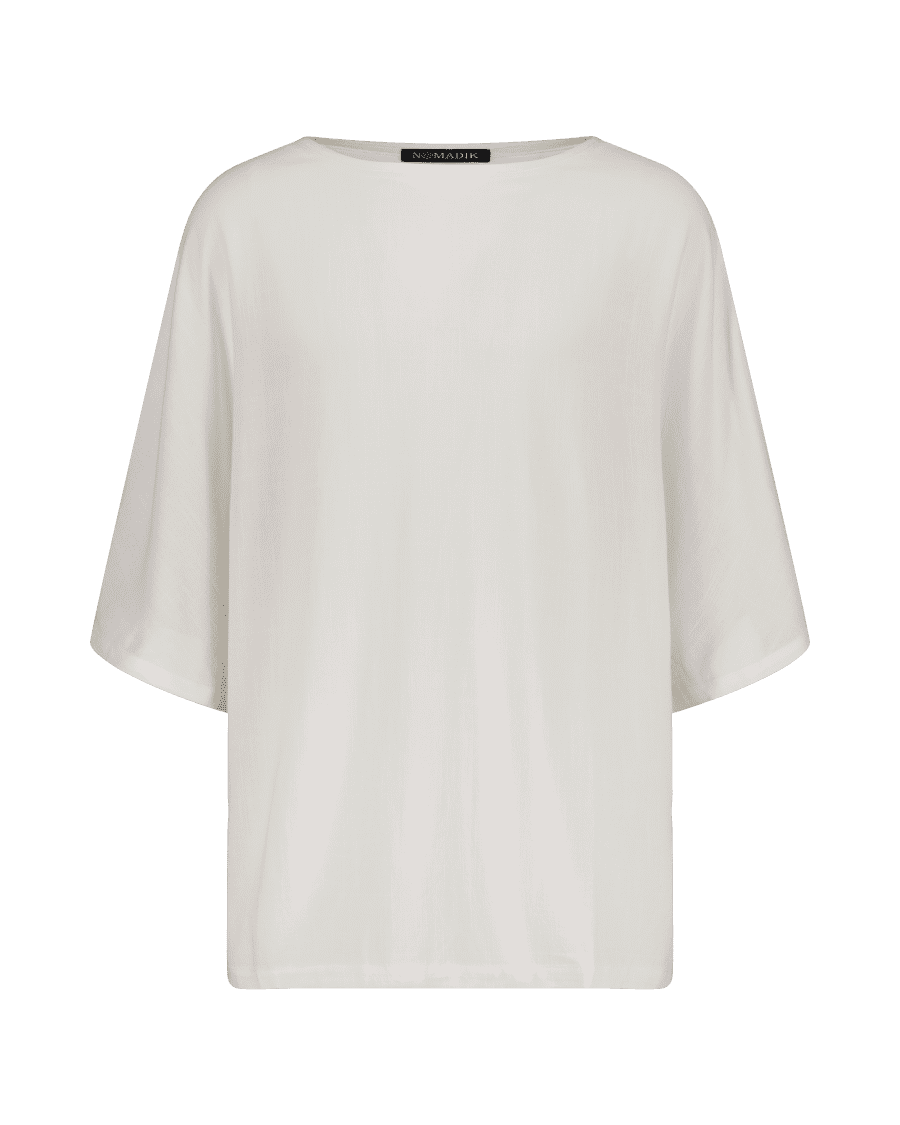 KALAHARI T-Shirt aus Leinen in Weiss, Frontansicht