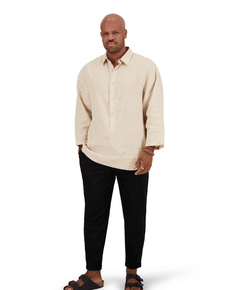 MOJAVE Leinen-Hybrid-Shirt, Rückansicht