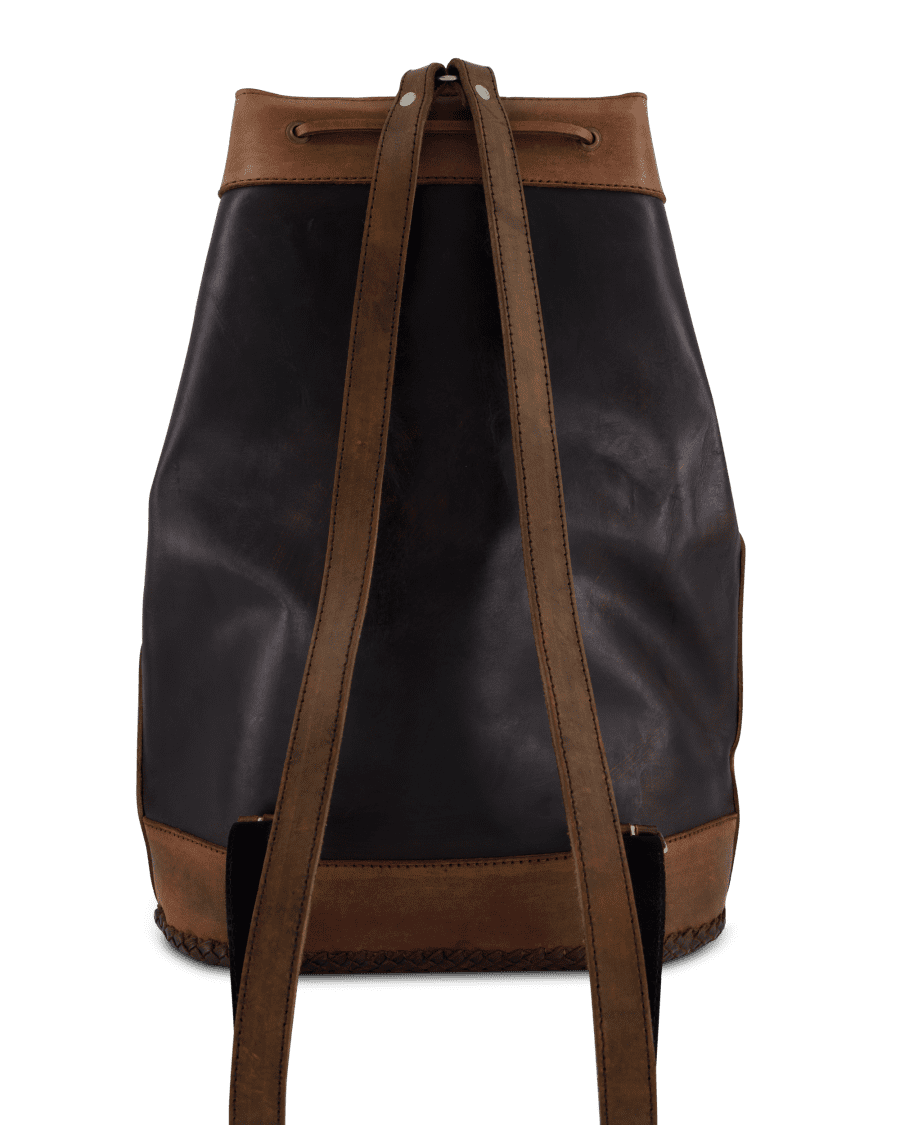 SAJAMA Lederrucksack, Seitenansicht