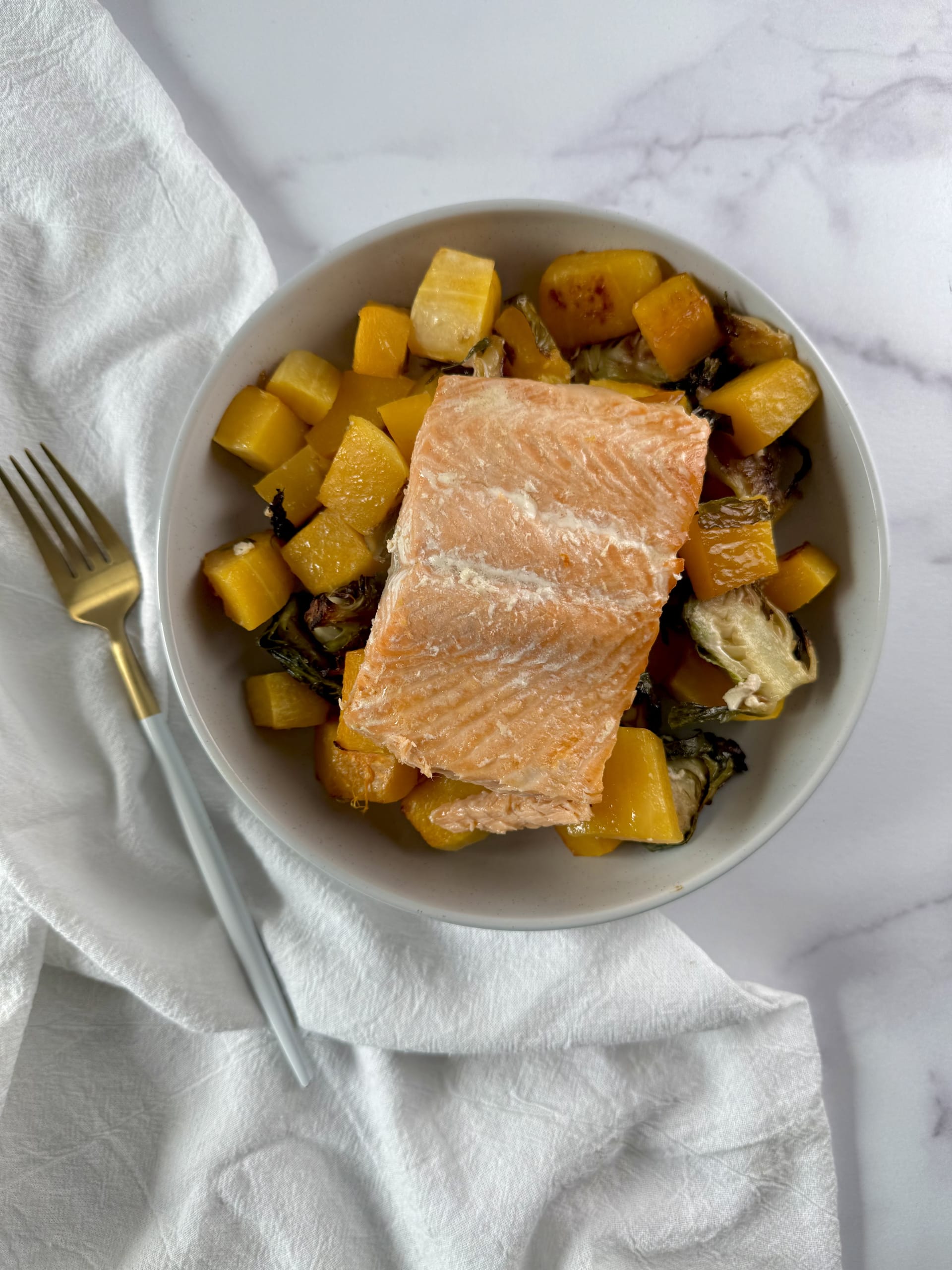 hormone balancing salmon recipe brussel sprouts squash