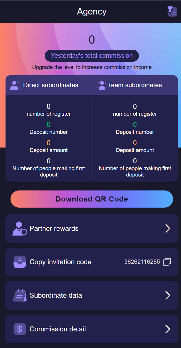 Jai Club Refer and Earn Invitation Link Screen