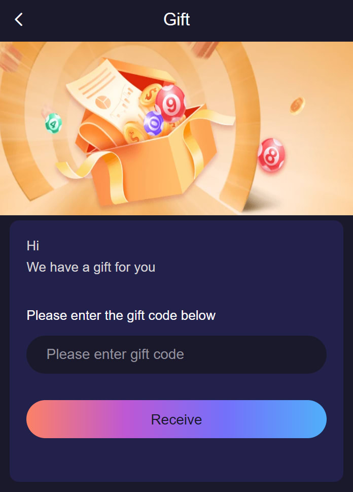 Jai Club gift code entry page