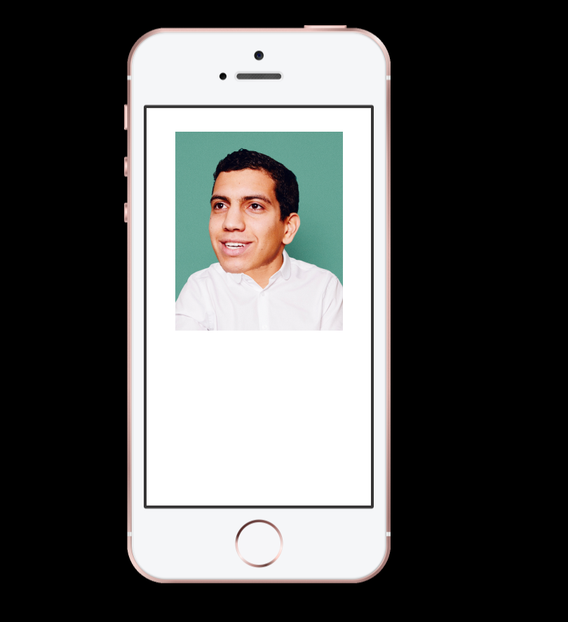 Picture of Omar in a prototype.