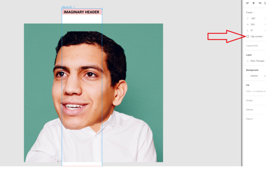 Clip your content on Figma to keep your canvas clean otherwise it's messy