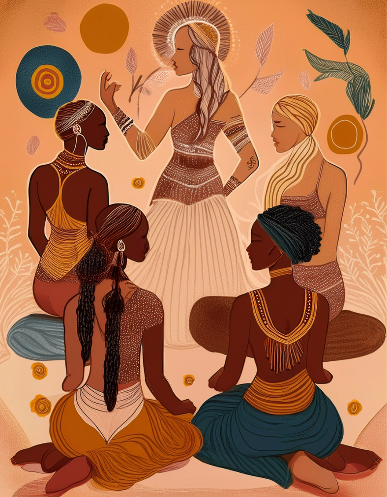 Group of women in healing circle
