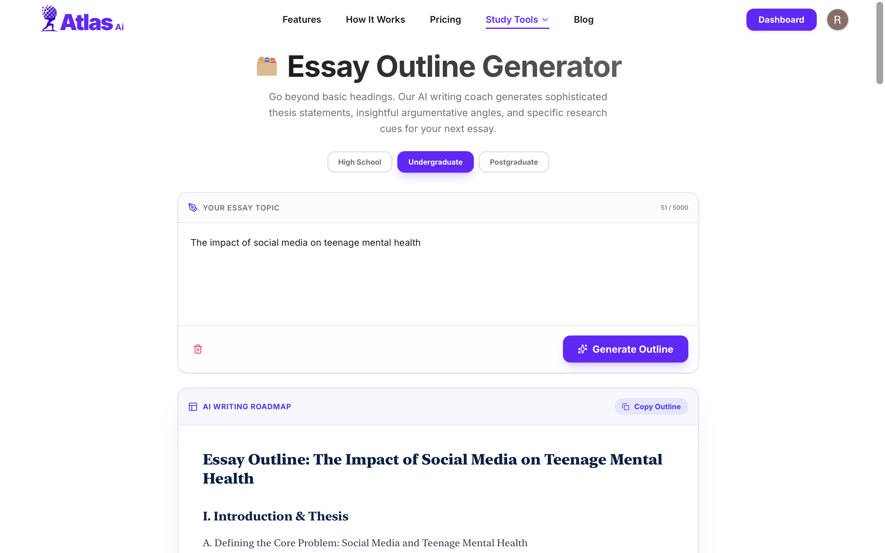 Essay Outline Generator — instant academic essay structure