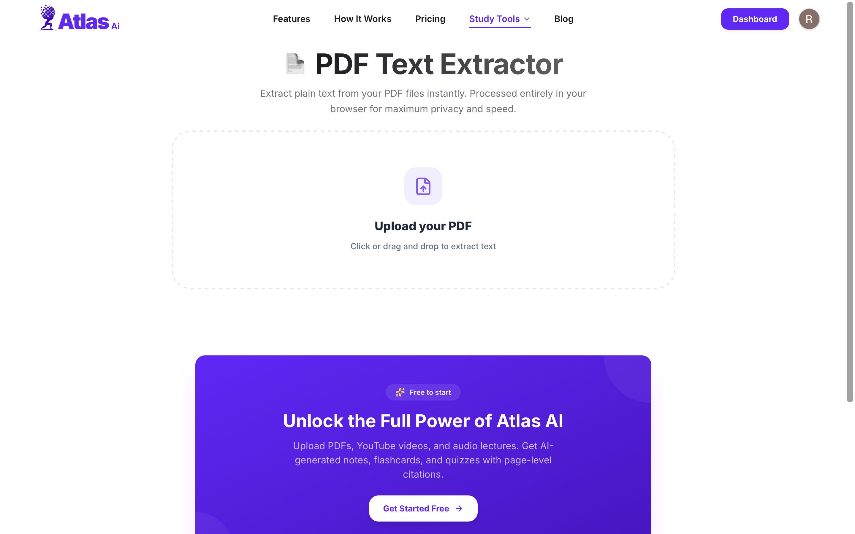 PDF Text Extractor — pull text from any PDF instantly