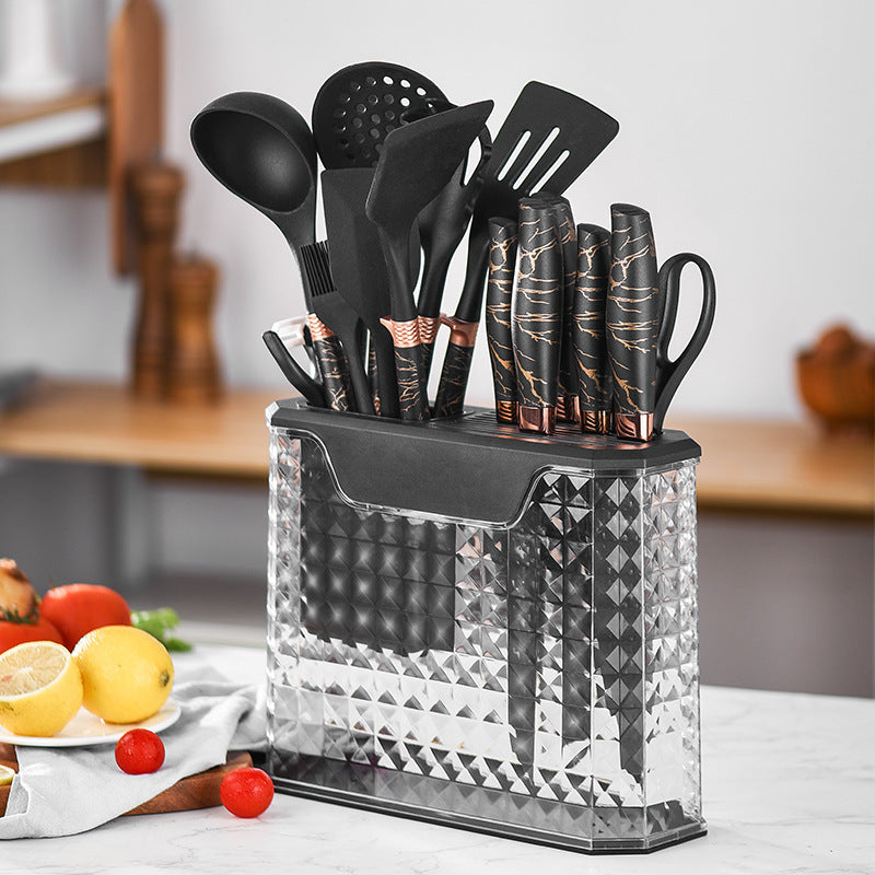 Ensemble d'ustensiles de cuisine 17 pièces - Silicone alimentaire - design épuré