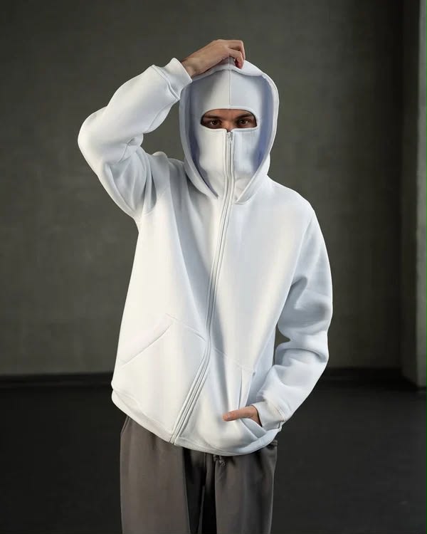 Balaclava White Hoodie